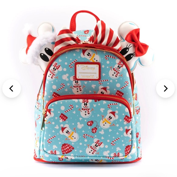 Loungefly Handbags - Loungefly: Disney - Minnie and Mickey Snowman Mini Backpack and Headband Set